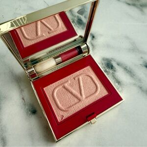 *NIB* Valentino Eye2Cheek Blush Highlighter Afterglow Corallo